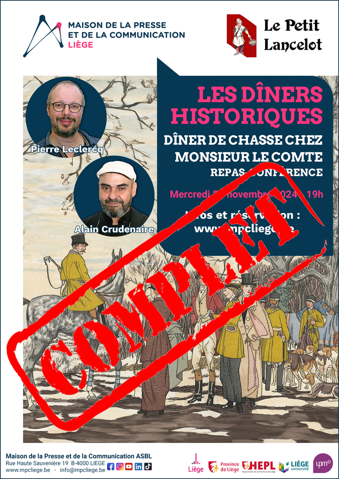 Dîner historique : Diner de chasse COMPLET