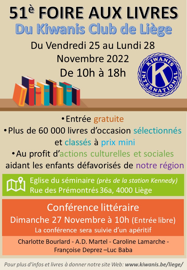 51e Foire aux Livres du Kiwanis Liège