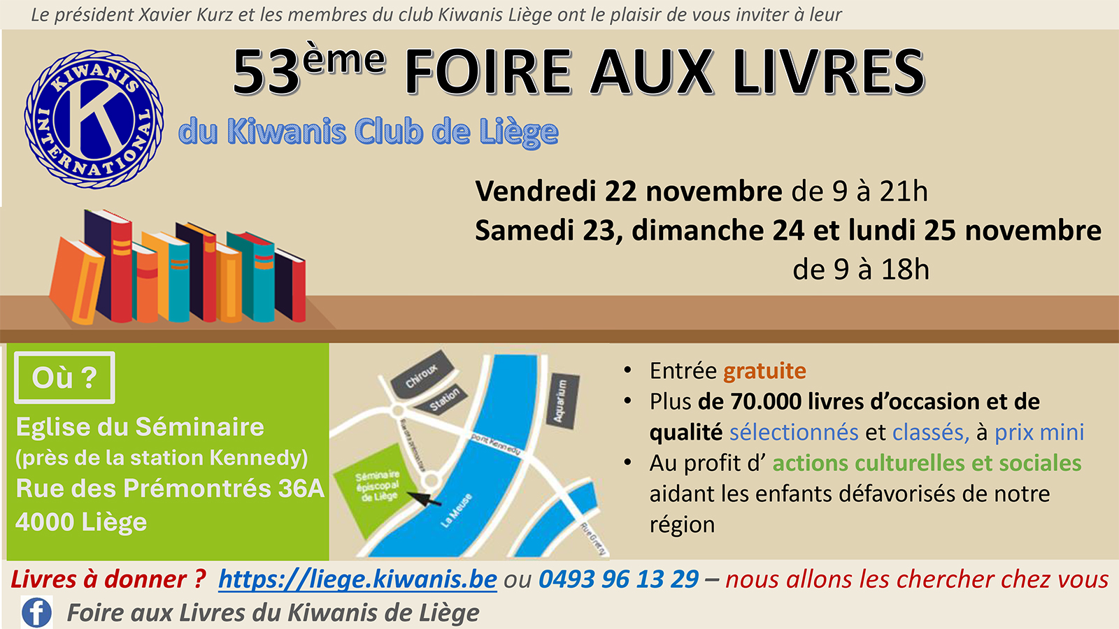 Foire aux Livres 2024 du Kiwanis Liège