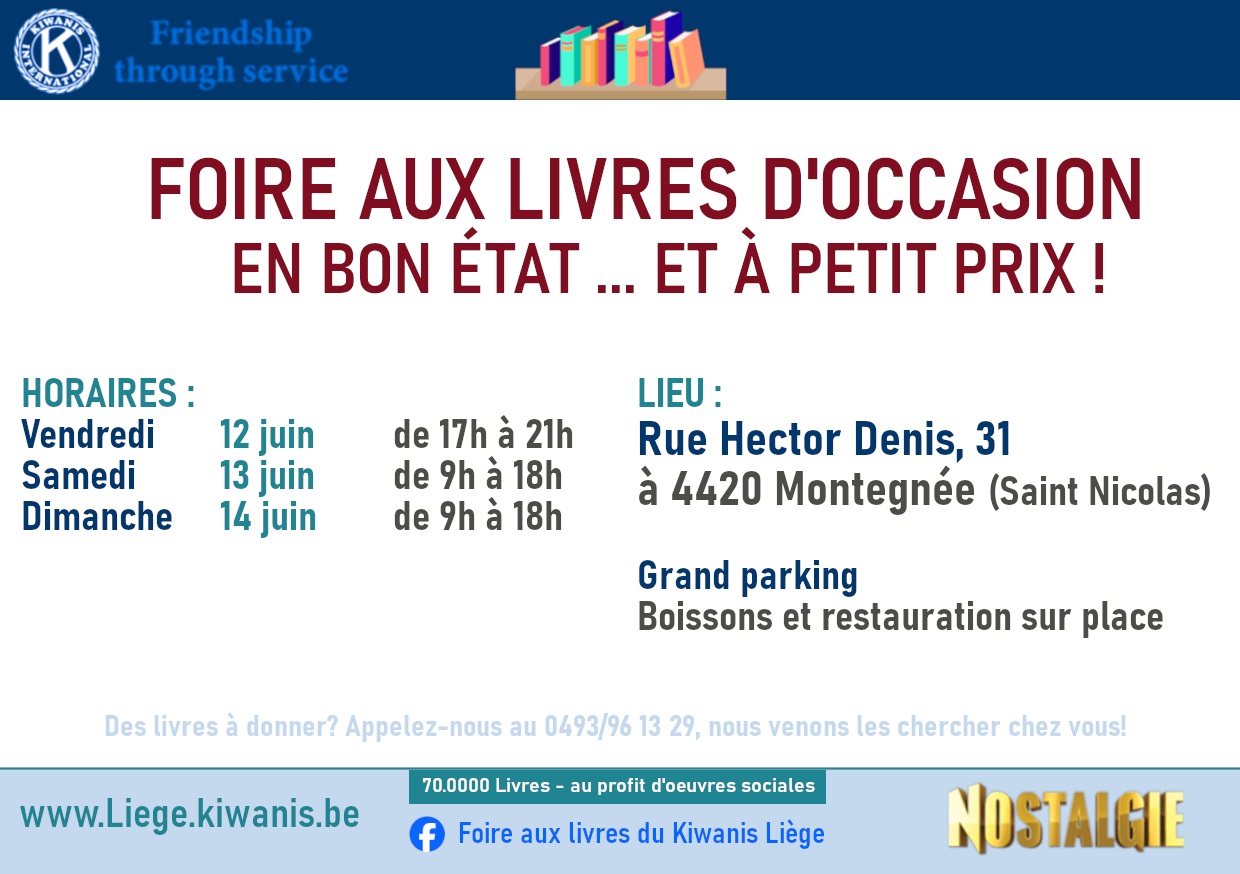 Kiwanis Foire aux Livres Juin 2026